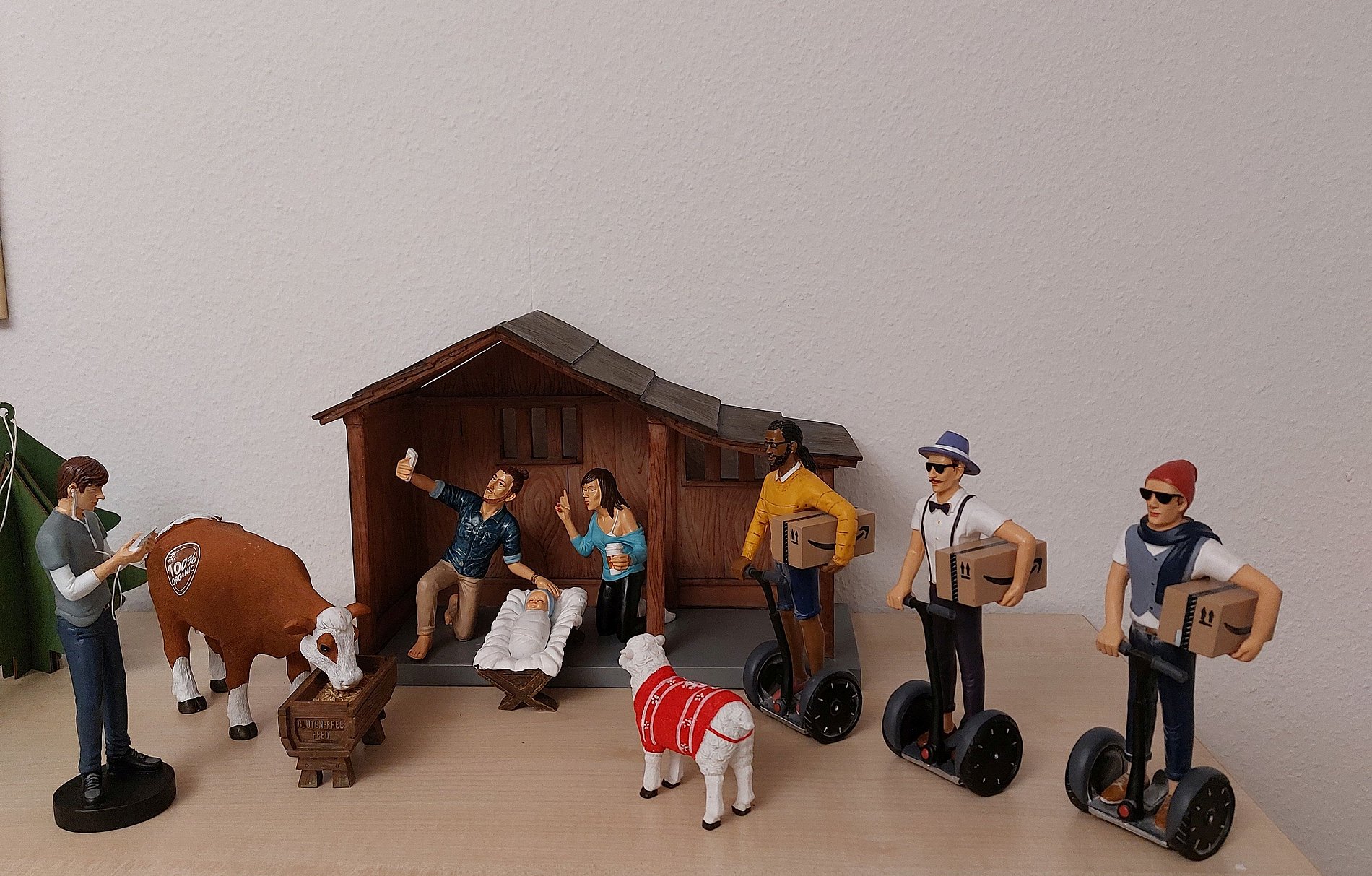 Moderne Weihnachtskrippe